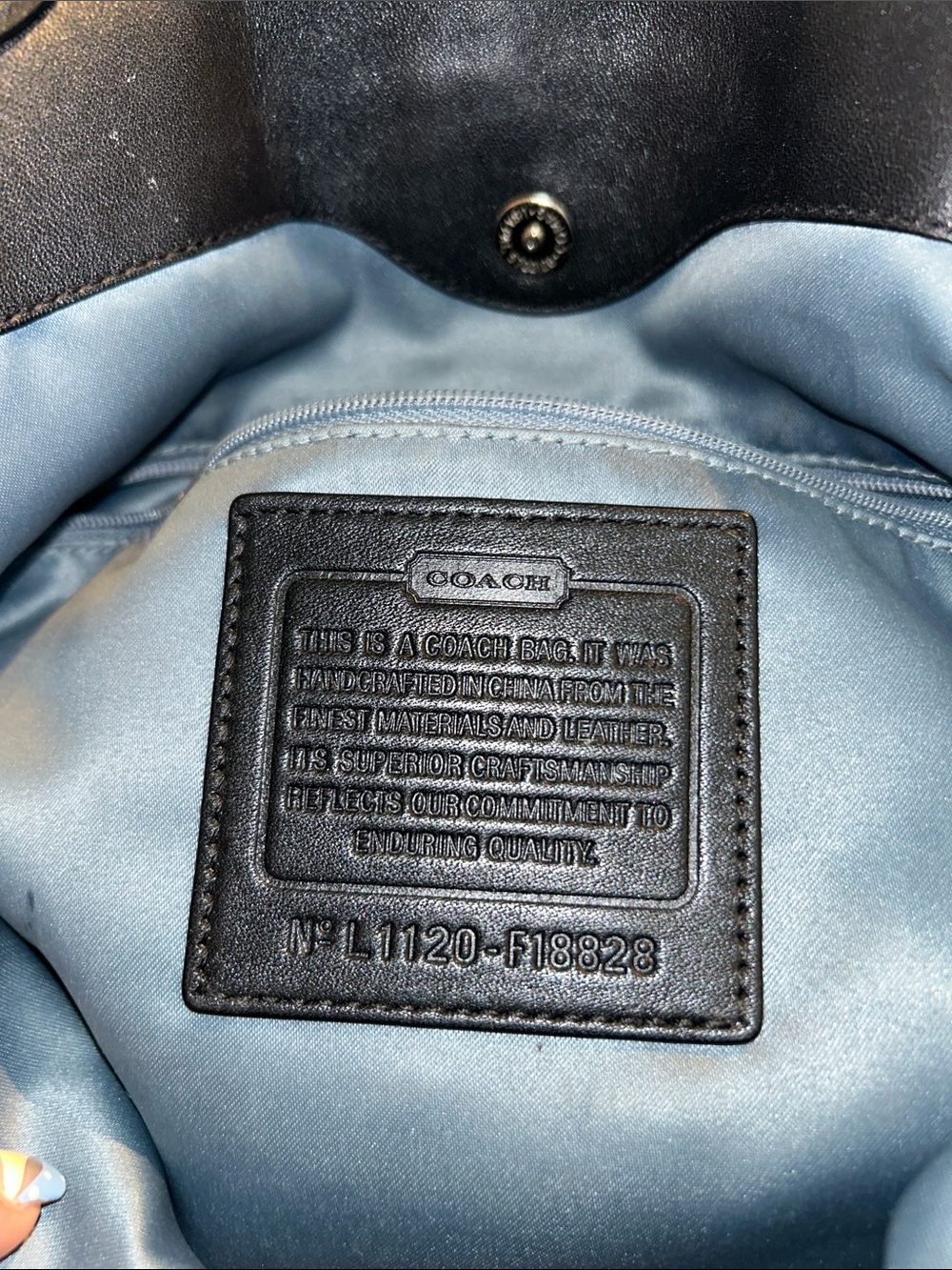 Coach Black and Cream Signature Logo Tote - Picture 7 of 7